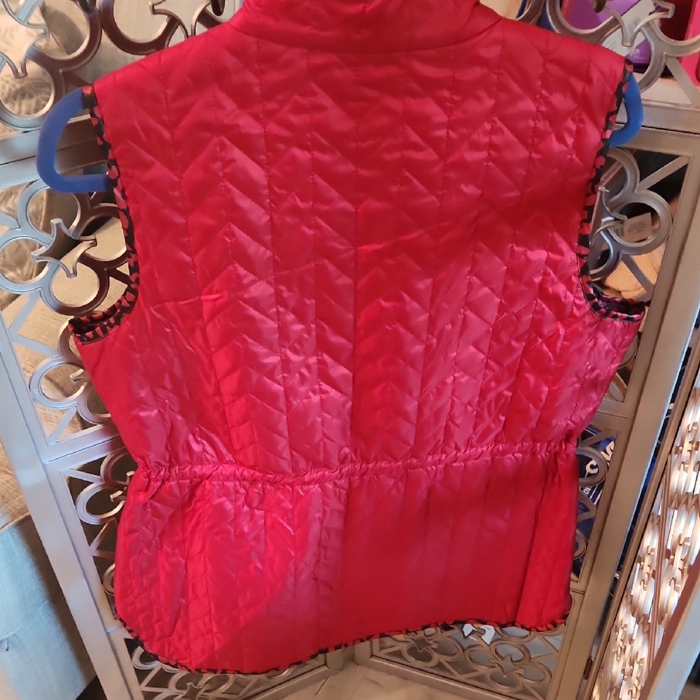 Chico's Red Leopard Print Jacket - image 4